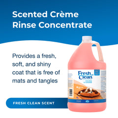 PetAg Fresh ’n Clean Creme Rinse packaging highlights 15to1 concentrate for economical grooming