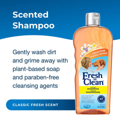 Pet-Ag Fresh ’n Clean Shampoo lathering through a dog's coat for a refreshed, long-lasting scent