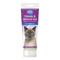 PetAg Vitamin & Mineral Gel tub-front packaging supports daily cat nutrition.