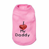 Petall dog shirt slogan vest featuring heart embroidery for comfortable everyday wear.