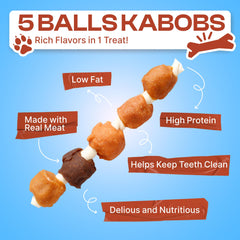PETPHABET brochetas sabor pato, snack sabroso para sesiones de adiestramiento.