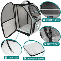 PetAmi airline-approved pet backpack ready for in-cabin travel