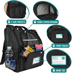 PetAmi dog backpack carrier airline-approved construction supports safe travel through airports.