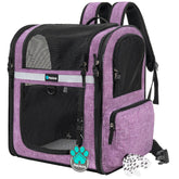 PetAmi dog backpack carrier front view with roomy interior for hikes