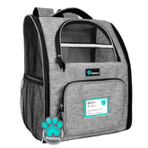 PetAmi dog backpack carrier outer view showing roomy grey design for hikes