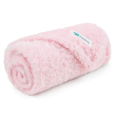 PetAmi pink small-dog blanket close-up shows plush warmth for cozy naps.