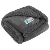 PetAmi dog blanket soft sherpa fleece close-up for cozy warmth.