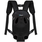 PetAmi dog carrier backpack front view with adjustable straps for hiking adventures.