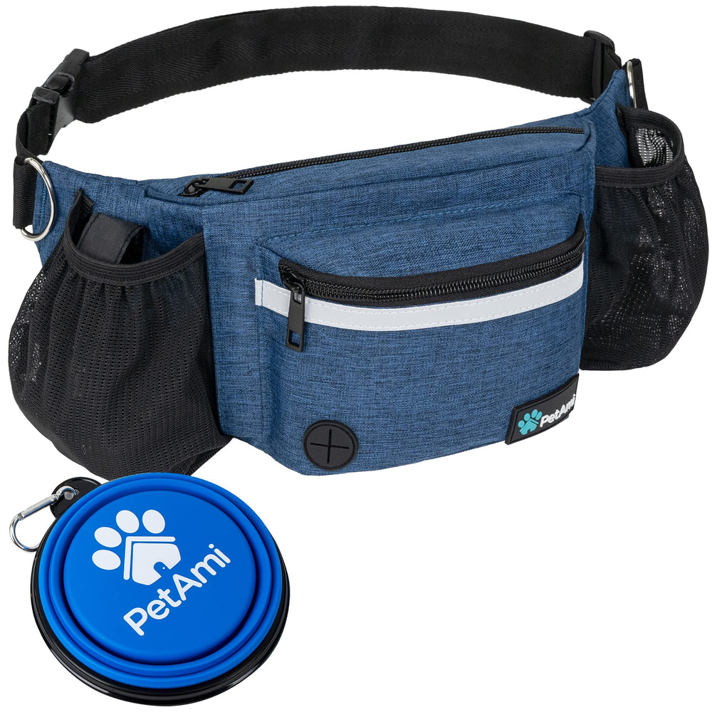 PetAmi dog fanny pack collapsible bowl for on-the-go hydration.