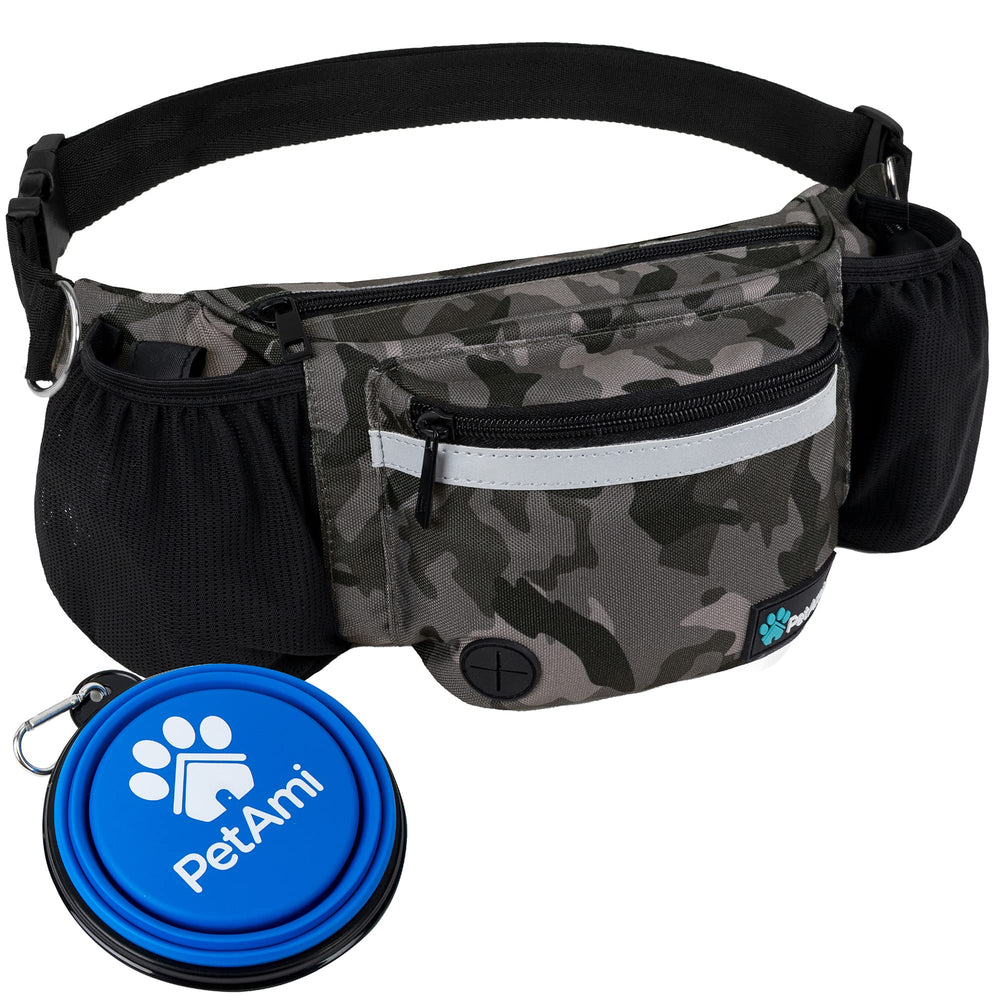 PetAmi Dog Fanny Pack front pocket stores treats and keys for hands-free walks