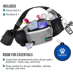 PetAmi dog fanny pack inside compartment for treats and essentials