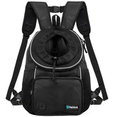 PetAmi dog front carrier backpack in black offers hands-free adventures for small pets.