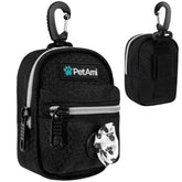PetAmi dog poop bag holder clip attachment showing secure leash clip for hands-free walking