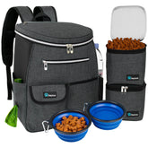 PetAmi dog travel bag backpack front view showing spacious main compartment for essentials.