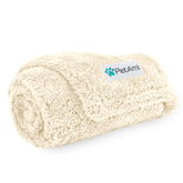 PetAmi Fluffy Waterproof Dog Blanket closeup of Sherpa lining shows plush warmth