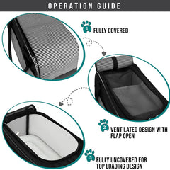 PetAmi removable sherpa bed inside carrier offers cozy naps during trips