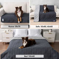 PetAmi reversible sofa cover draped over a couch for versatile protection.