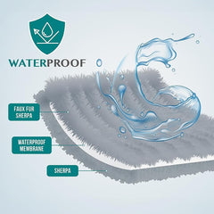 PetAmi blanket with soft sherpa on one side for cozy naps