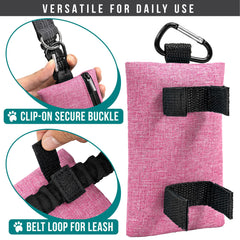 PetAmi walking bag shows zipper pocket for essentials during strolls