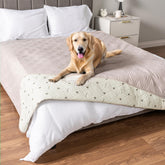 PetAmi waterproof bed cover beige protecting sofa from spills and fur