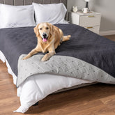 PetAmi waterproof couch cover on a sofa protecting from spills and fur