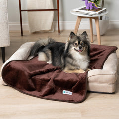 PetAmi waterproof dog blanket reversible sherpa fleece for extra warmth.