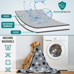 PetAmi waterproof pet blanket on sofa acts as protector.