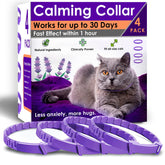 PetAtlas calming collar pack four shown in box, highlighting value and potential stress relief.