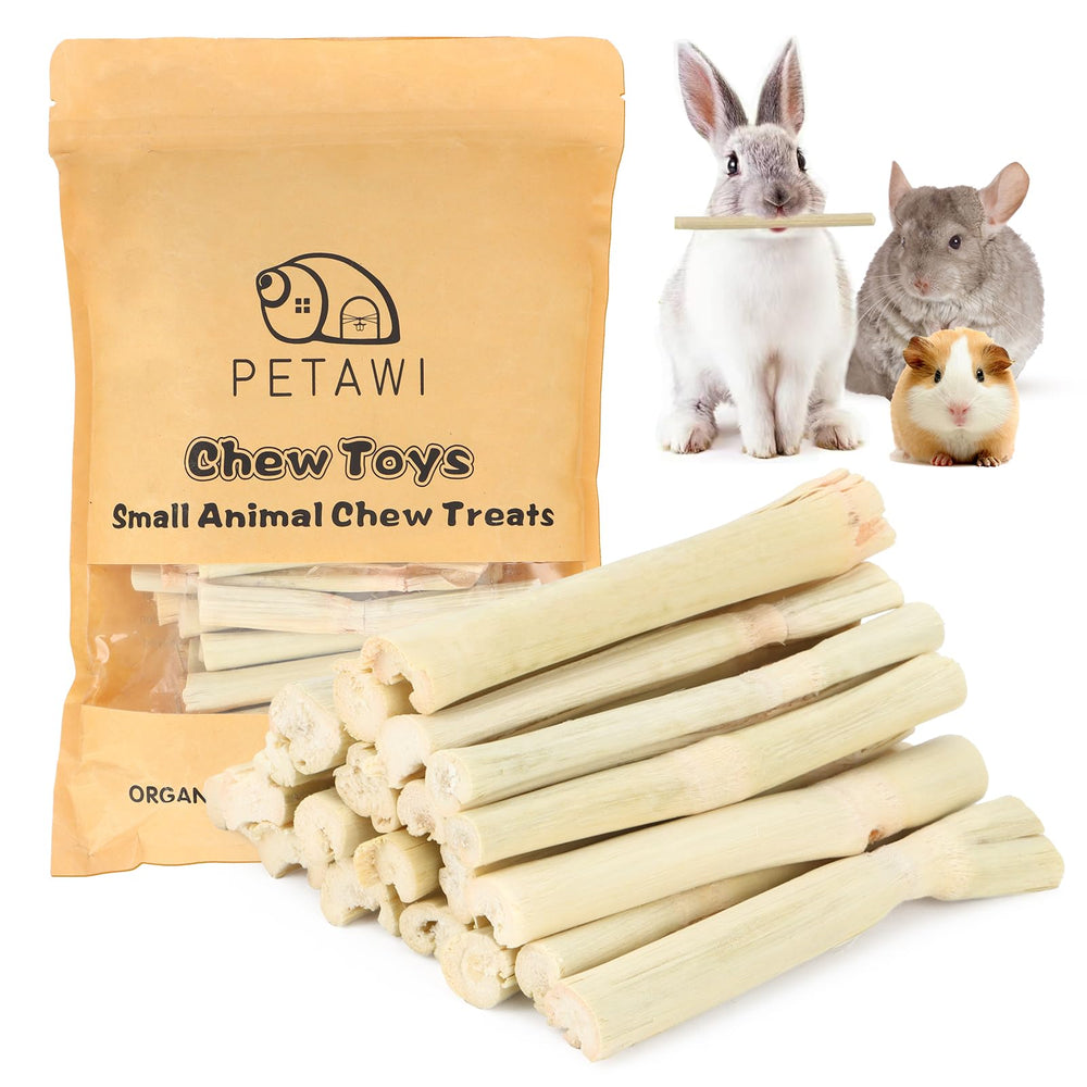 Petawi Sweet Bamboo Chew Sticks packaging shows freshness for small pets