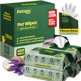 Petazy 400 dog wipes-paws for quick, gentle paw cleanup after muddy walks