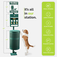 PetBar stainless steel waste station withstands weather for outdoor durability