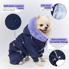 PetBaronet elastic hem closeup for secure fit in cold conditions
