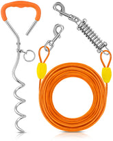 Petbobi 50ft dog tie-out cable offering ample roaming space for safe outdoor adventures.