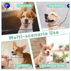 Petbobi dog scrubber soft brush adds gentle grooming during bath time.