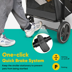 Petbobi dog stroller dual-entry opens from front and rear for versatile access
