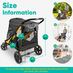 Petbobi dog stroller front-entry shows convenient access for pets