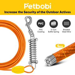 Petbobi 16-inch stake shows quick ground setup for secure yard anchoring