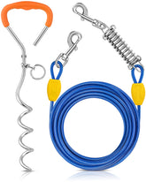 Petbobi dog tie-out cable 20ft offering safe outdoor roaming.