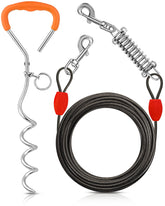 Petbobi dog tie-out cable 40ft extends play area with durable, safe tether for yards