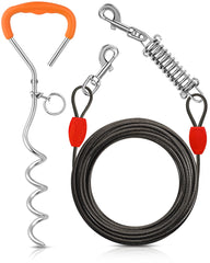 Petbobi dog tie-out cable 40ft extends play area with durable, safe tether for yards