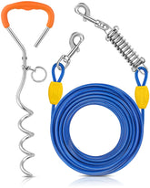 Petbobi dog tie-out cable 50ft ready for backyard or camping use