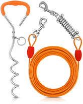 Petbobi dog tie-out 40ft cable for safe outdoor roaming and training