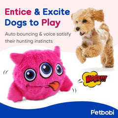 Petbobi Monster Active Ball battery compartment open for quick battery change.