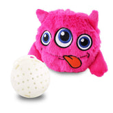 Petbobi Monster Active Ball pink side view promotes active play and exercise for dogs.