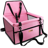 Petbobi Pet Reinforce car booster seat back view showing sturdy panels for secure travel