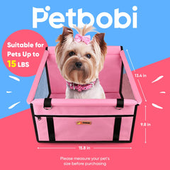 Petbobi booster seat side stability with PVC tubes keeps small dogs calm on road trips