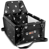 Petbobi reinforce car booster seat back panel offers secure, distraction-free travel for small dogs.