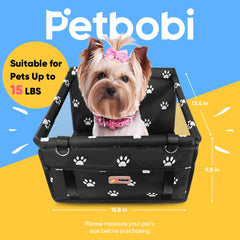 Petbobi reinforce car booster seat side tubes stabilize the frame for steady cruising.