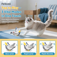 Petbobi USB-rechargeable design eliminates batteries for long play sessions.