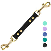 PetBonus dog collar safety clip closeup showing secure backup strap for training and walks.